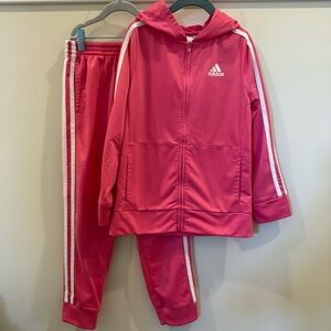 Adidas Fuchsia Hoodie with White Logo